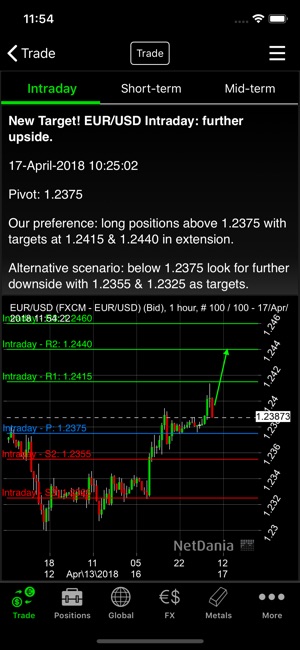 Netdania Silver Chart