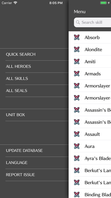 FEH Database screenshot 2