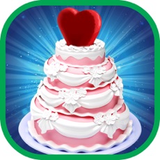 Activities of Heart Wedding Cake Cooking