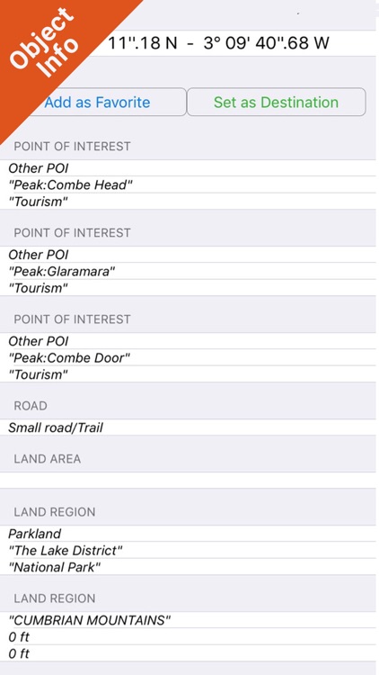 The Lake District National Park  GPS Map Navigator
