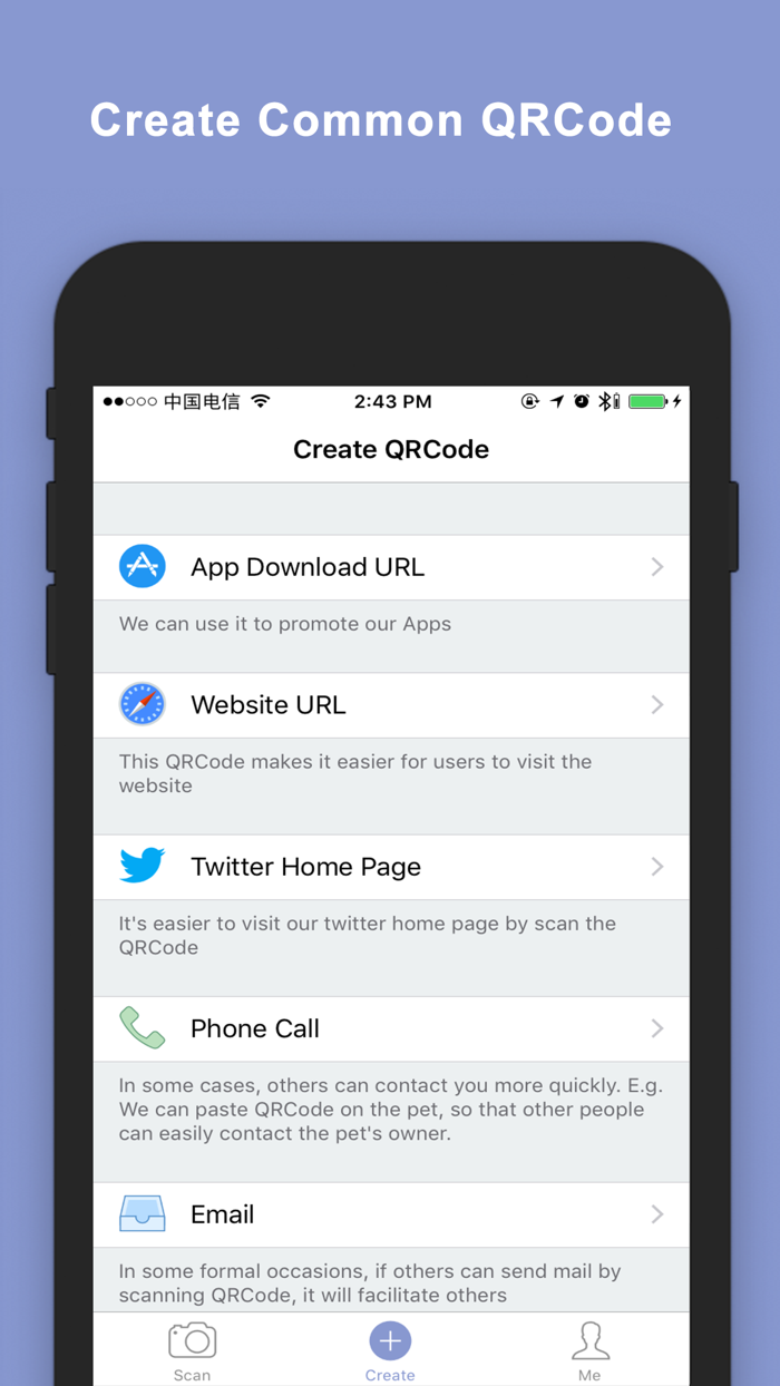 QRCode  Scan  Create