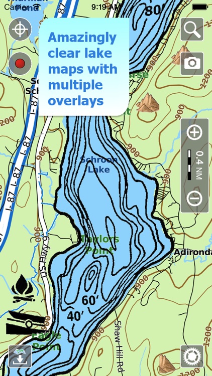 Aqua Map Vermont Lakes GPS
