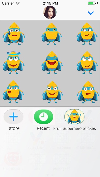 Fruit Superhero : 3D Stickers screenshot 4
