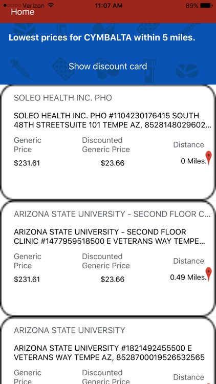 NCE Drug Card