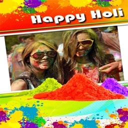 Happy Holi Photo Collage Frame