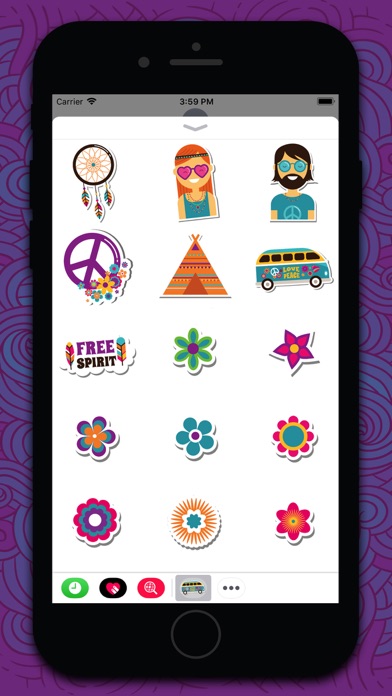 Hippie Bohemian Love Stickers screenshot 2