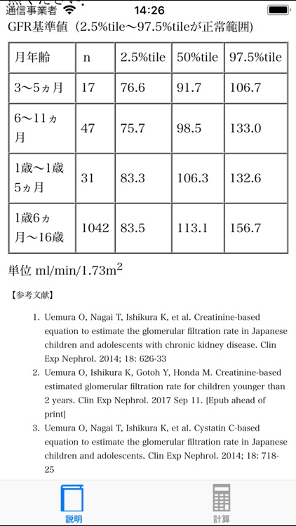 小児CKD-eGFR計算