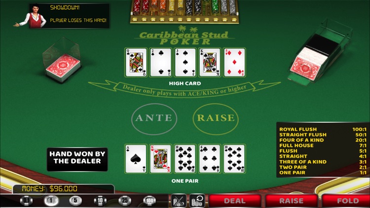 Stud poker deals