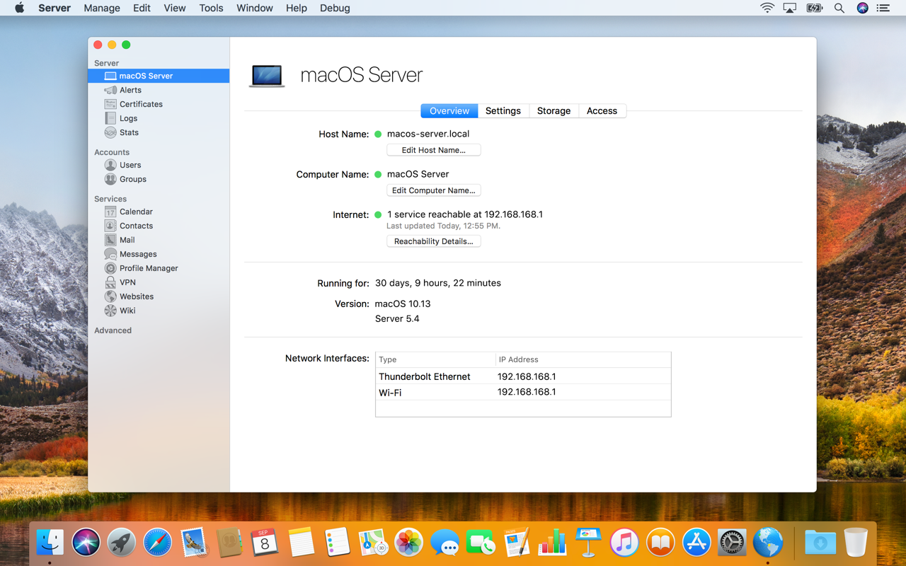 macos server settings features guide