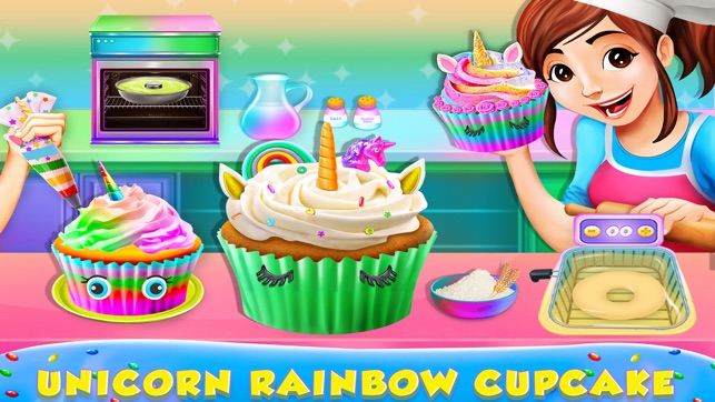 Unicorn Rainbow Cupcake(圖1)-速報App