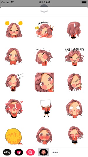 Cute Jane Animated Stickers