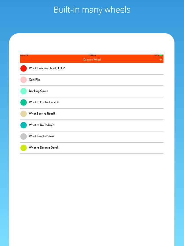 ‎iWheel Decision Maker Decide Screenshot