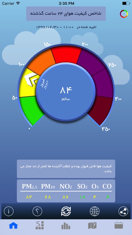کیفیت هوای تهران