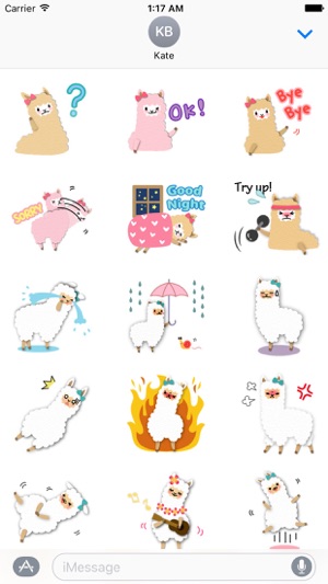 Lovely Alpaca Emoji Sticker(圖2)-速報App