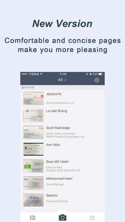 Business card scaner--Sam Full