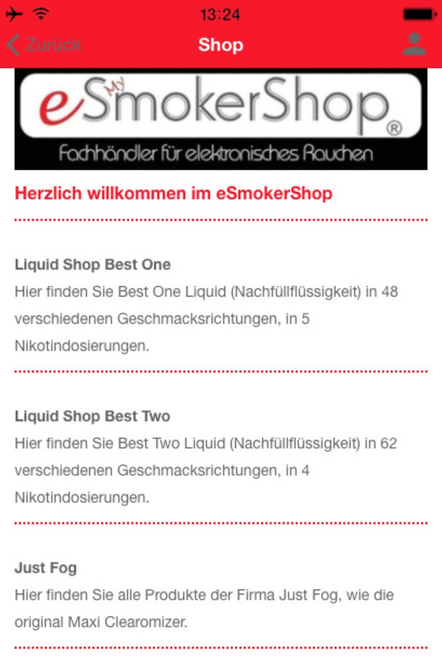 eSmokerShop GmbH screenshot 3