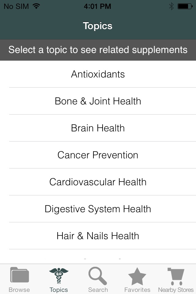 Supplements Guide screenshot 2