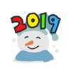 New Year 2019 Snowman