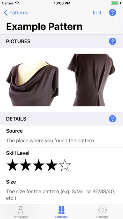 Sewing Patterns