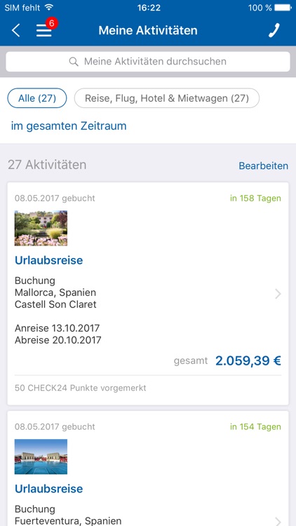 CHECK24 Reisen, Mietwagen, Hotel, Flug screenshot-4