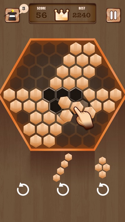 Wooden 100 Block - Hexa Puzzle Logic Mania screenshot-3