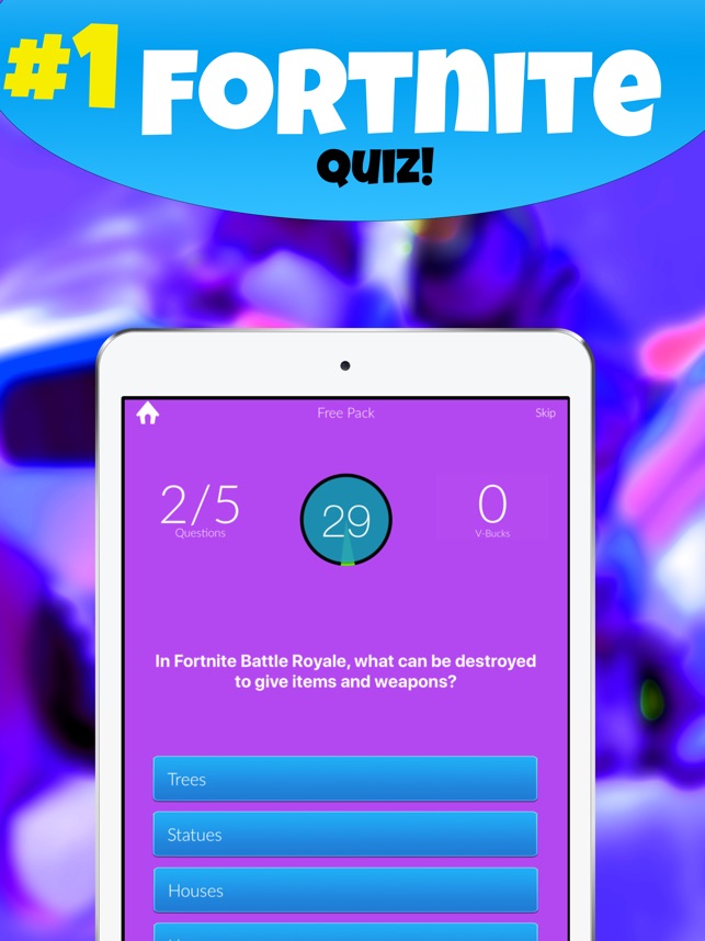1 fortnite quiz for fans on the app store - fortnite free quiz