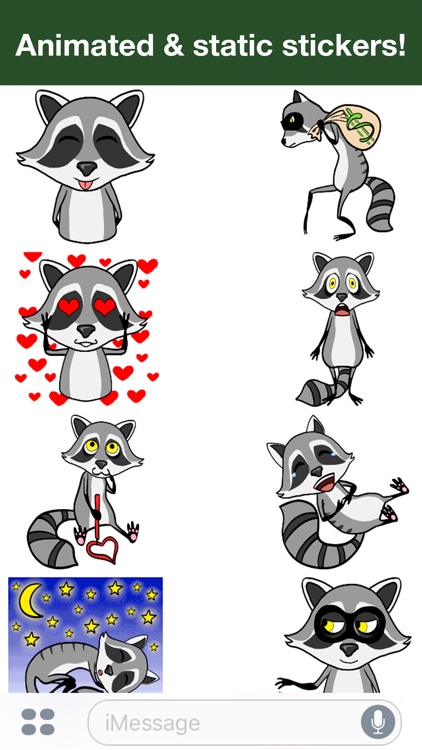 Raccoon - Animated stickers screenshot-4