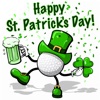 Golf St. Pat's Stickers