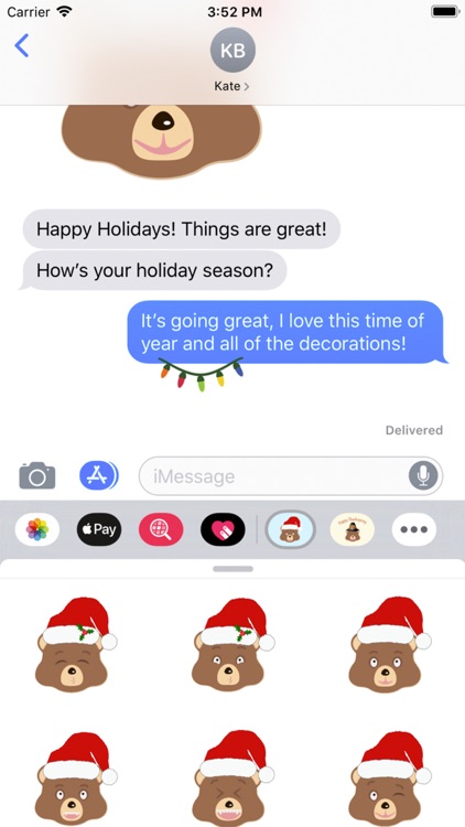 Holiday Emoji Bear screenshot-3