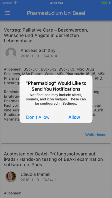 How to cancel & delete Pharmablog Universität Basel from iphone & ipad 1