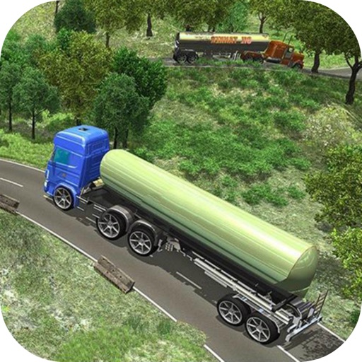 Heavy Oil Truck Driving Icon