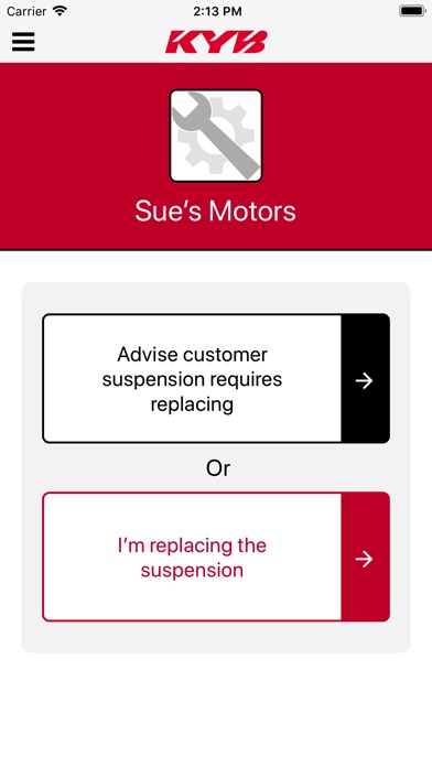KYB Suspension Solutions App screenshot 2