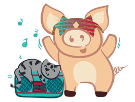We would like to offer you a set of funny animated stickers