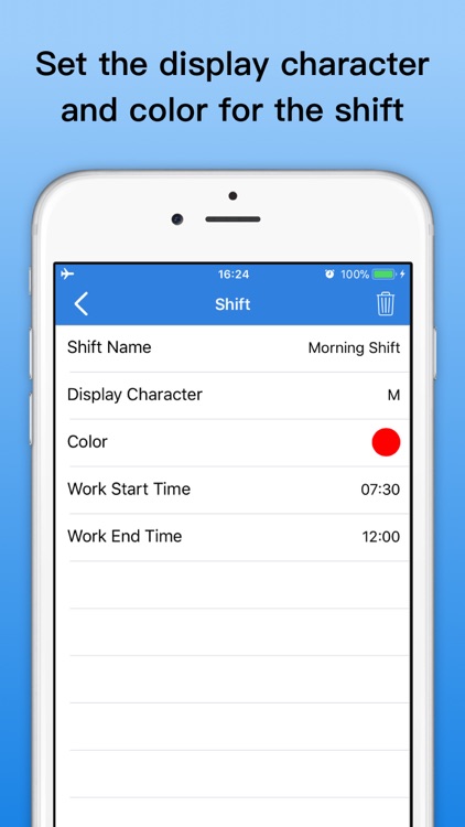 Shift Calendar - Schedule
