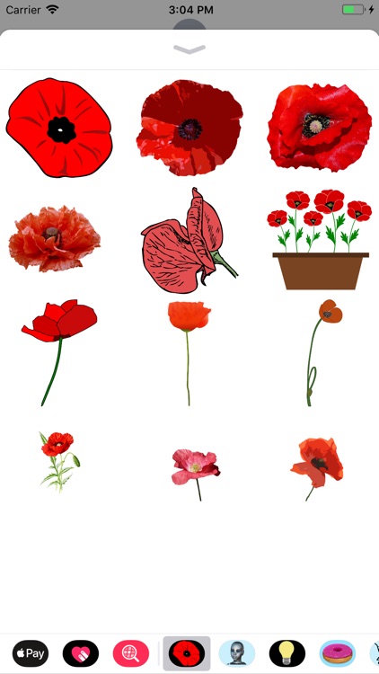 Red Poppy Stickers