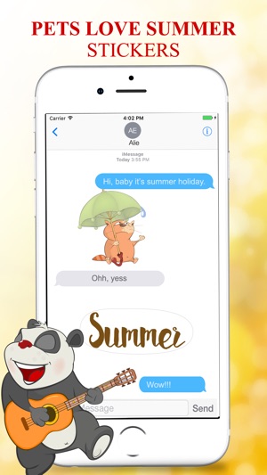 Pets Love  Summer Stickers(圖4)-速報App