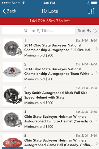 Sports Collectibles Auction screenshot 2