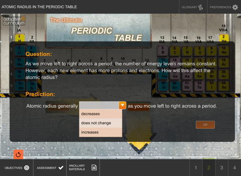 Atomic Radius & Periodic Table screenshot 3