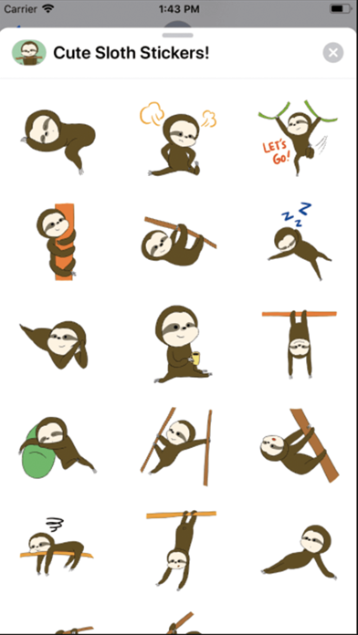 Cute Sloth Stickers ! screenshot 3