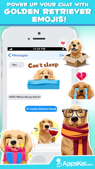 Golden Retriever Dog Emoji screenshot 2