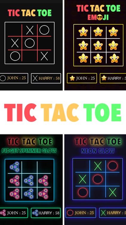 Tic Tac Toe : Neon Glow Themes
