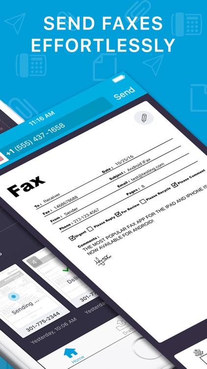 iFax+ instant send fax app