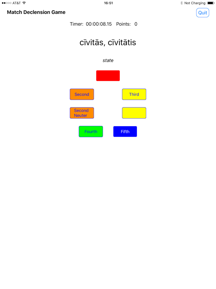 Latin Tutor Game Declensions