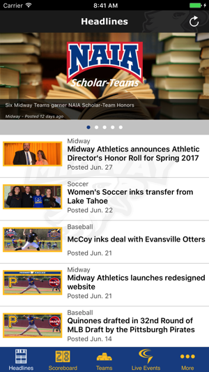 Midway University Athletics(圖2)-速報App