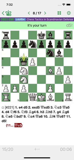 Chess. Scandinavian Defense