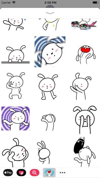 Tiny Bunny Animated Stickers screenshot 2