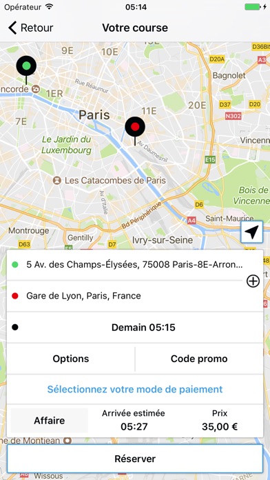 Réservation Chauffeur screenshot 2