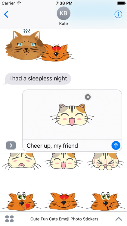 Cute Fun Cats Emoji Photo Stickers screenshot-3