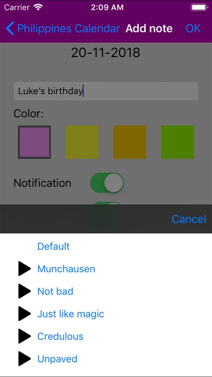 2019 Philippines Calendar NoAd