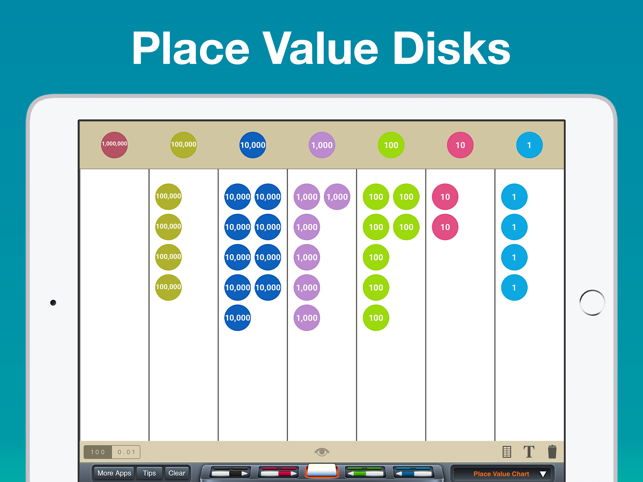 Place Value Chart With Disks